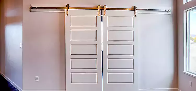 Glass Barn Door with Installation Hardware Kit Crystal