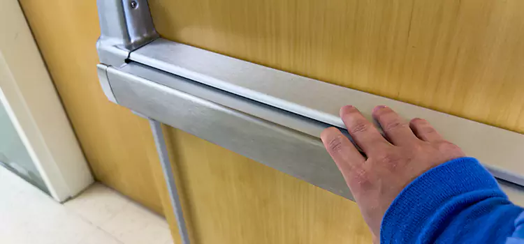 Installing a Push Bar on a Door Crystal